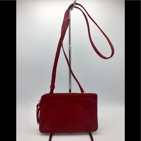Steven Alan Red Leather Crossbody Bag - Picture 2 of 15